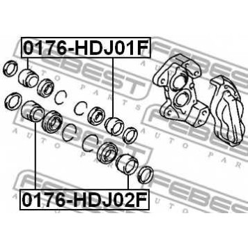 Поршень корпуса скобы тормоза FEBEST 0176-HDJ01F