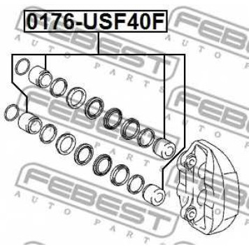 Поршень корпуса скобы тормоза FEBEST 0176-USF40F