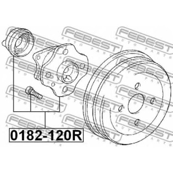 Ступица колеса FEBEST 0182-120R