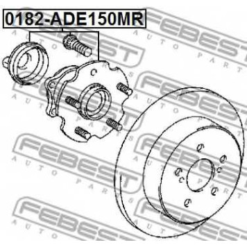 Ступица колеса FEBEST 0182-ADE150MR