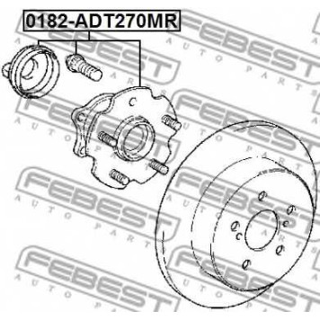 Ступица колеса FEBEST 0182-ADT270MR-1