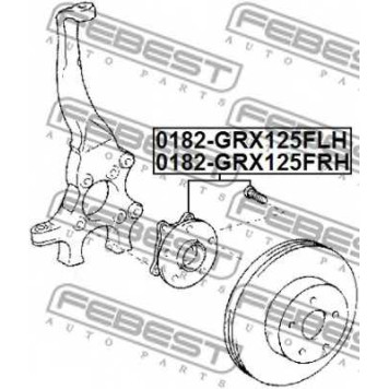Ступица колеса FEBEST 0182-GRX125FLH-1