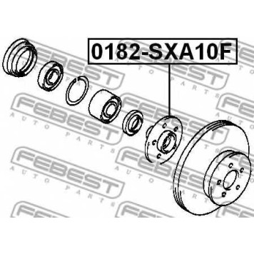Ступица колеса FEBEST 0182-SXA10F