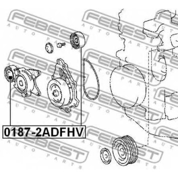 Натяжной ролик поликлинового ременя FEBEST 0187-2ADFHV-1