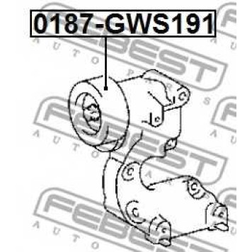 Натяжной ролик поликлинового ременя FEBEST 0187-GWS191