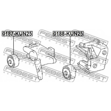 Натяжной ролик поликлинового ременя FEBEST 0187-KUN25