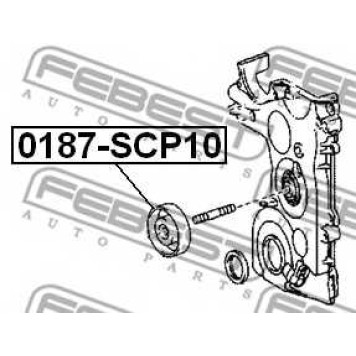 Натяжной ролик поликлинового ременя FEBEST 0187-SCP10-1