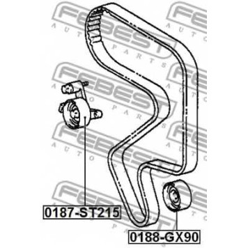 Натяжной ролик ременя ГРМ FEBEST 0187-ST215