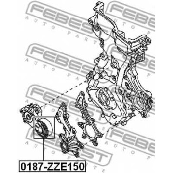 Натяжной ролик поликлинового ременя FEBEST 0187-ZZE150