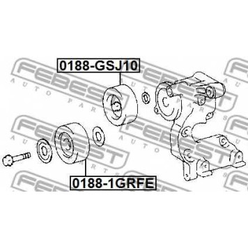 Паразитный / ведущий ролик поликлинового ременя FEBEST 0188-1GRFE-1