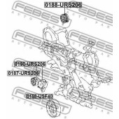 Паразитный / ведущий ролик поликлинового ременя FEBEST 0188-URS206
