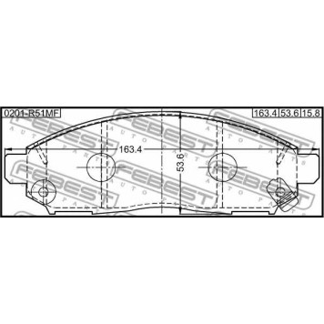 Колодки тормозные дисковые передний для NISSAN NAVARA(D40), NP300 NAVARA(D23), PATHFINDER(R51) <b>FEBEST 0201-R51MF</b>