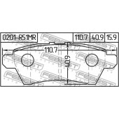 Колодки тормозные дисковые задний для NISSAN PATHFINDER(R51) <b>FEBEST 0201-R51MR</b>