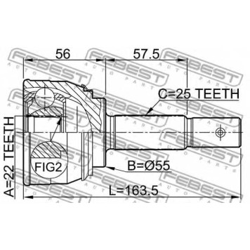 Шарнир приводного вала FEBEST 0210-013