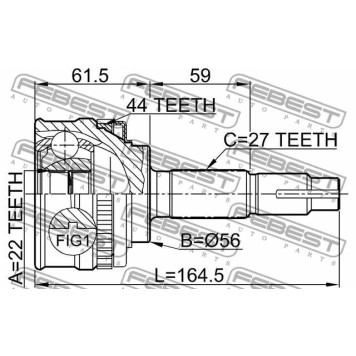Шарнир приводного вала FEBEST 0210-051A44-3