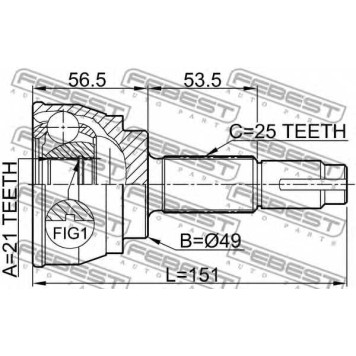 Шарнир приводного вала FEBEST 0210-080