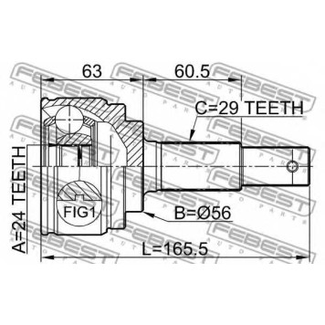 Шарнир приводного вала FEBEST 0210-B30