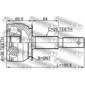 Шарнир приводного вала FEBEST 0210-D40B