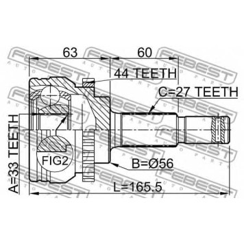 Шарнир приводного вала FEBEST 0210-L31A44