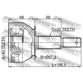 Шарнир приводного вала FEBEST 0210-TA60R
