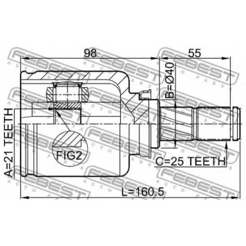 Шарнир приводного вала FEBEST 0211-E11AT