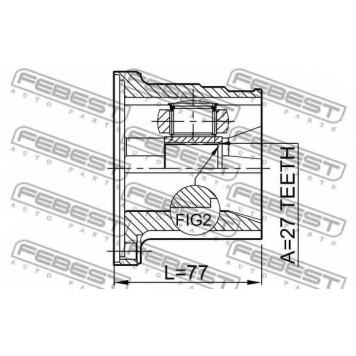 Шарнир приводного вала FEBEST 0211-FX35LH-1