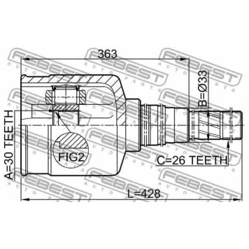 Шарнир приводного вала FEBEST 0211-J1016RH-1