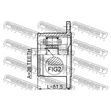 Шарнир приводного вала FEBEST 0211-T30RH