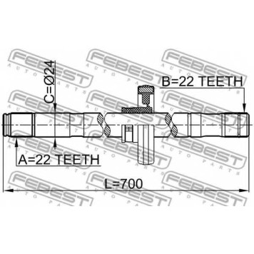 Приводной вал FEBEST 0212-B10ATRH-1