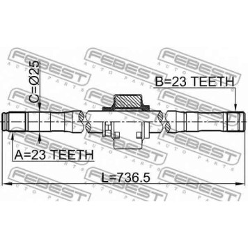 Приводной вал FEBEST 0212-QG16RH-1