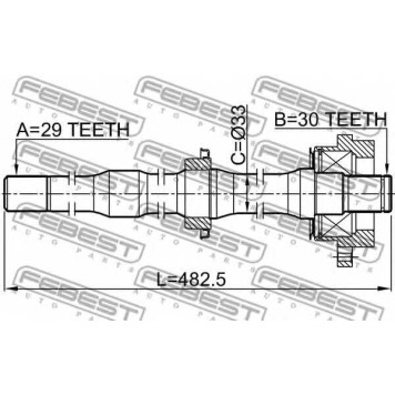 Приводной вал FEBEST 0212-Z50RH-1