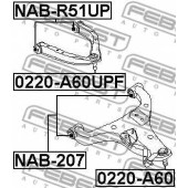 Несущий / направляющий шарнир FEBEST 0220-A60UPF