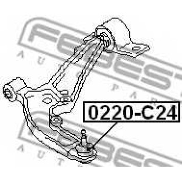 Несущий / направляющий шарнир FEBEST 0220-C24