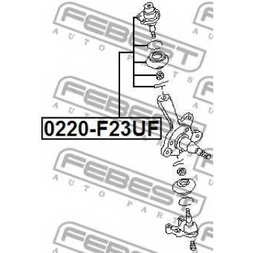 Несущий / направляющий шарнир FEBEST 0220-F23UF