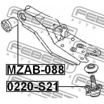Несущий / направляющий шарнир FEBEST 0220-S21