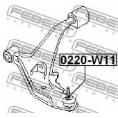 Несущий / направляющий шарнир FEBEST 0220-W11