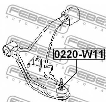 Несущий / направляющий шарнир FEBEST 0220-W11