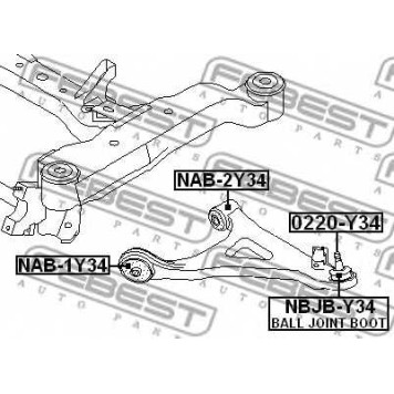 Несущий / направляющий шарнир FEBEST 0220-Y34