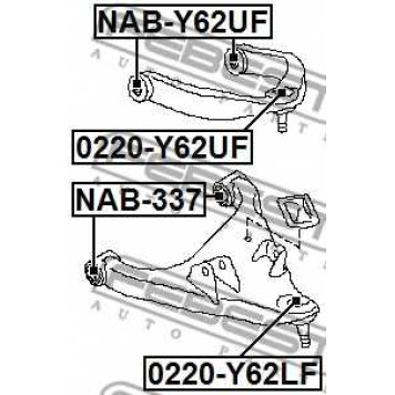 Опора шаровая переднего нижнего рычага FEBEST 0220-Y62LF