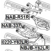 Несущий / направляющий шарнир FEBEST 0220-Y62LR