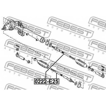 Осевой шарнир рулевой тяги FEBEST 0222-E25