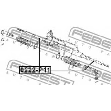 Осевой шарнир рулевой тяги FEBEST 0222-P11-1