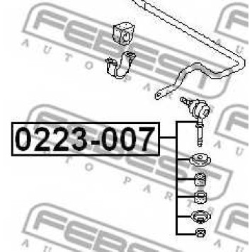 Тяга / стойка стабилизатора FEBEST 0223-007
