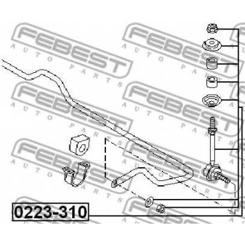 Тяга / стойка стабилизатора FEBEST 0223-310