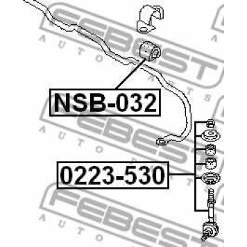 Тяга / стойка стабилизатора FEBEST 0223-530-1