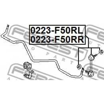Тяга / стойка стабилизатора FEBEST 0223-F50RL