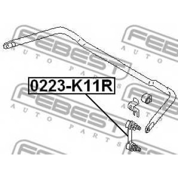 Тяга / стойка стабилизатора FEBEST 0223-K11R
