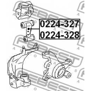 Рычаг независимой подвески колеса FEBEST 0224-327