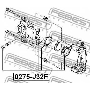 Ремкомплект тормозного суппорта FEBEST 0275-J32F