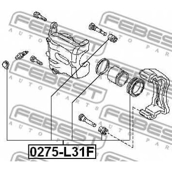 Ремкомплект тормозного суппорта FEBEST 0275-L31F-1
